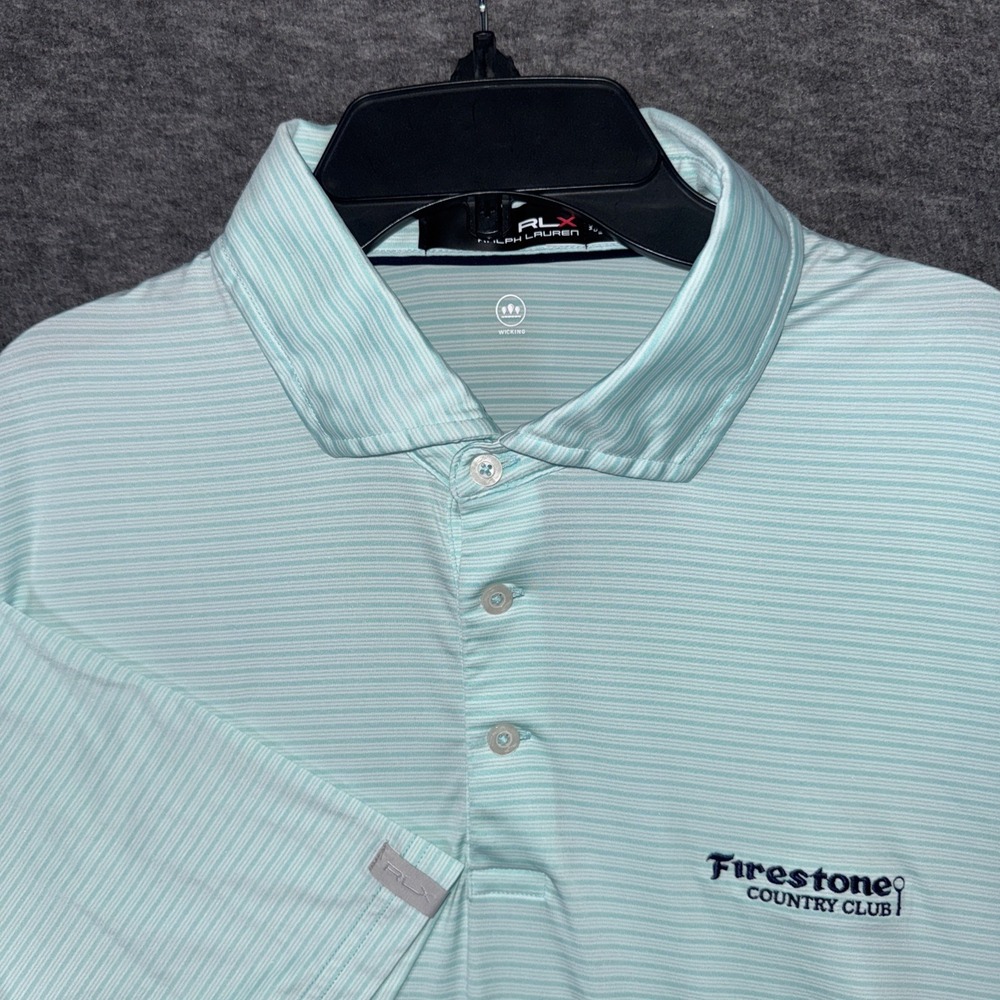 RLX Ralph Lauren Mens Classic Fit Performance Polo Shirt Firestone Teal Golf XL